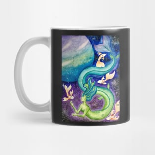 Pisces Astrological Sign Space Portrait Mug